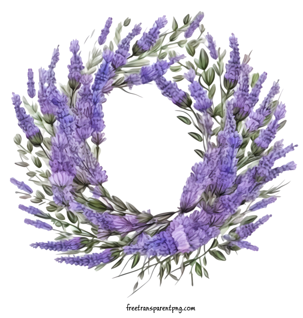 Free Lavender Wreath Lavender Wreath Lavender Wreath For Lavender Wreath Clipart Transparent Background