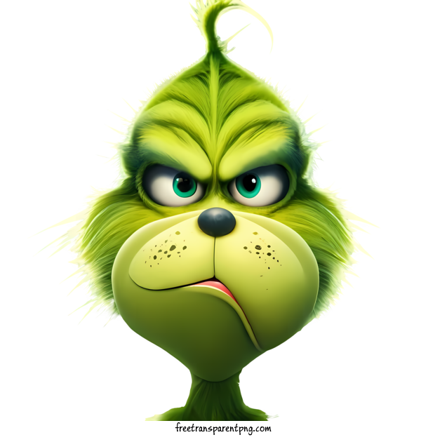 Free Christmas Grinch Christmas Grinch Grin Sad For Christmas Grinch Clipart Transparent Background