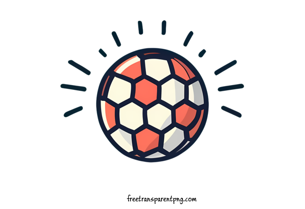 Free Football Cartoon Football Hexagonal Shiny For Cartoon Football Clipart Transparent Background