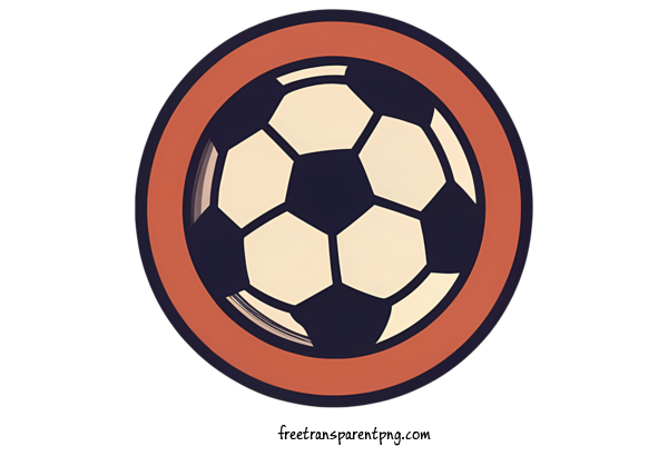 Free Football Cartoon Football Soccer Ball Orange And White For Cartoon Football Clipart Transparent Background