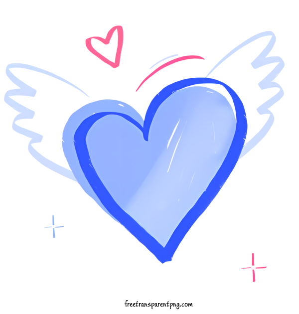 Free Heart Heart Heart Wings For Heart Clipart Transparent Background