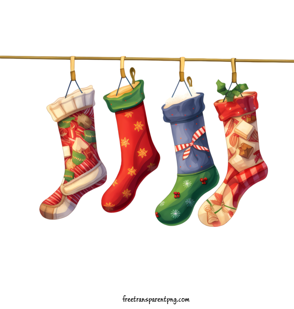Free Christmas Stocking Christmas Stocking Christmas Socks Red And Green Socks For Christmas Stocking Clipart Transparent Background