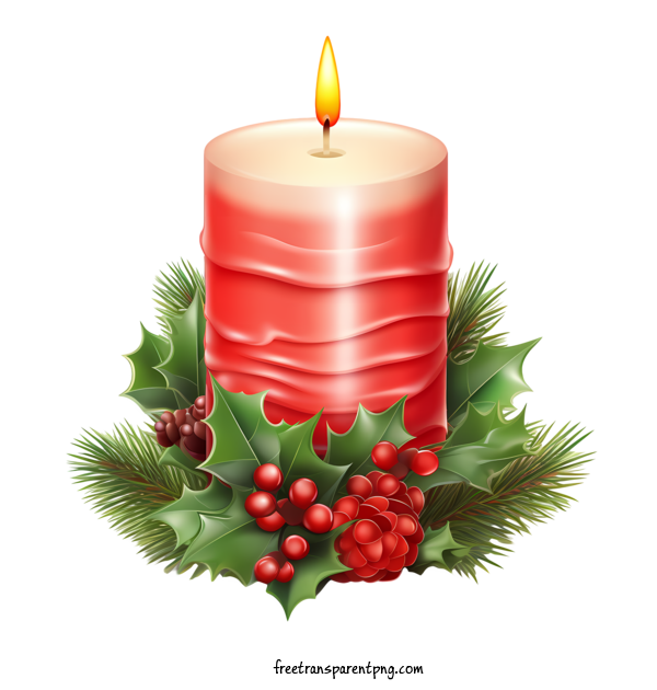 Free Christmas Christmas Candle Candle Red For Christmas Candle Clipart Transparent Background