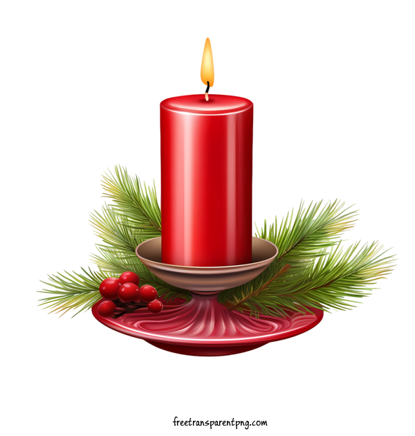 Free Christmas Candle Christmas Candle Red Candle Christmas Decorations For Christmas Candle Clipart Transparent Background