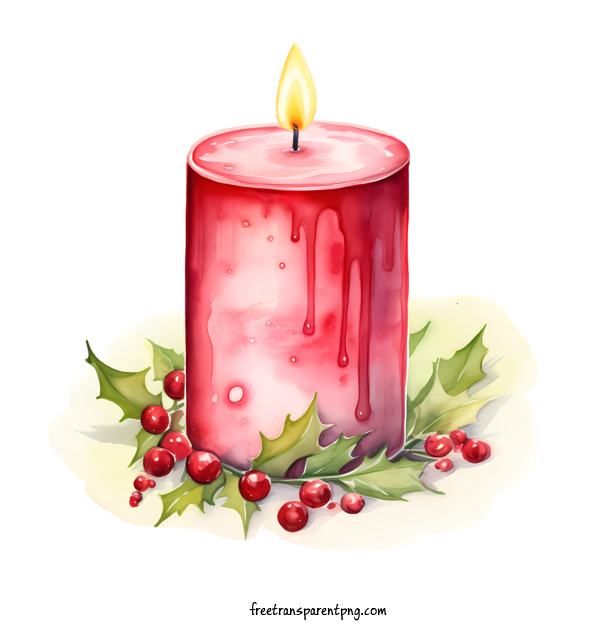 Free Christmas Candle Christmas Candle Candle Wreath For Christmas Candle Clipart Transparent Background