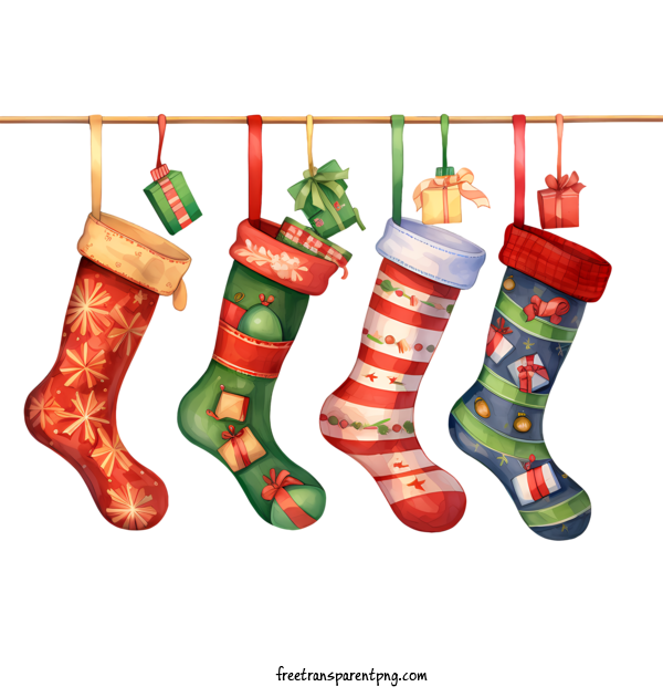 Free Christmas Stocking Christmas Stocking Christmas Socks For Christmas Stocking Clipart Transparent Background