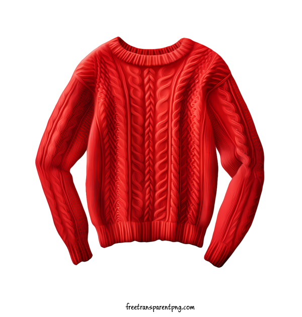 Free Christmas Christmas Sweater Knit Red For Christmas Sweater Clipart Transparent Background