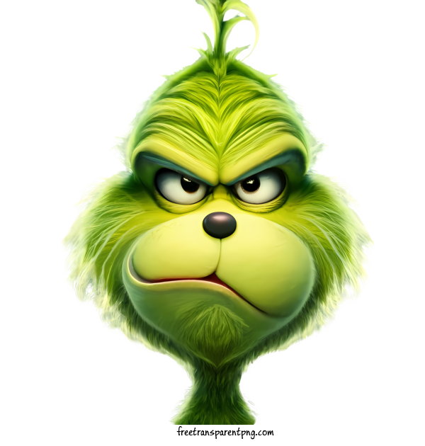 Free Christmas Grinch Christmas Grinch Grin Frown For Christmas Grinch Clipart Transparent Background