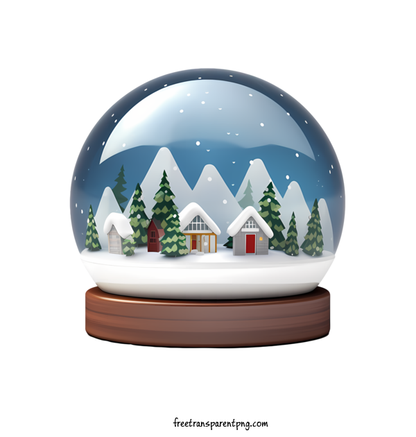 Free Christmas Snowball Christmas Snowball Snow Globe Village For Christmas Snowball Clipart Transparent Background