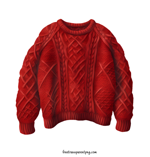 Free Christmas Christmas Sweater Red Sweater For Christmas Sweater Clipart Transparent Background