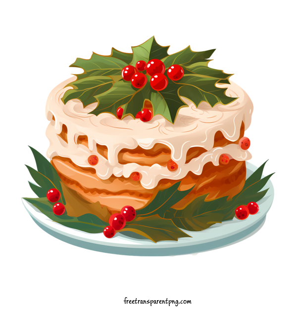 Free Christmas Cake Christmas Cake Pastry Icing For Christmas Cake Clipart Transparent Background