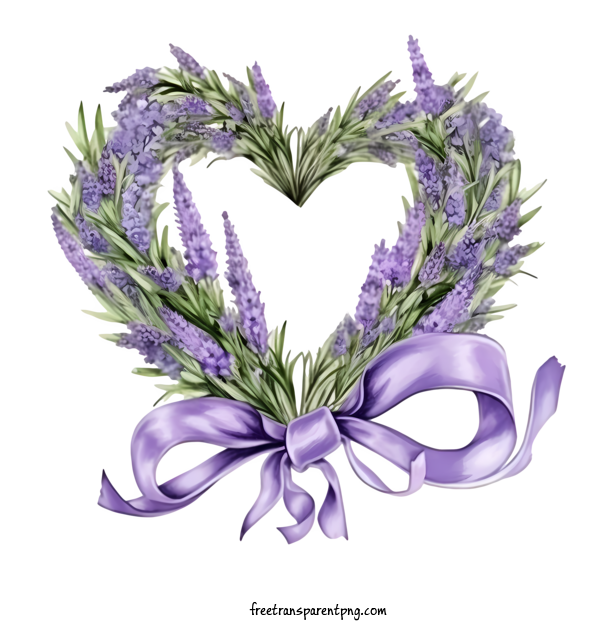 Free Lavender Wreath Lavender Wreath Lavender Heart Shape For Lavender Wreath Clipart Transparent Background