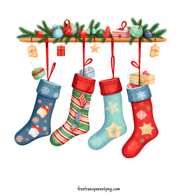 Free Christmas Stocking Christmas Stocking Christmas Socks Stockings For Christmas Stocking Clipart Transparent Background
