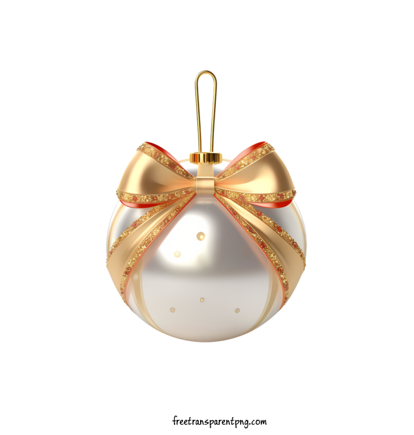 Free Christmas Ball Christmas Ball Christmas Ball Gold Ribbon For Christmas Ball Clipart Transparent Background