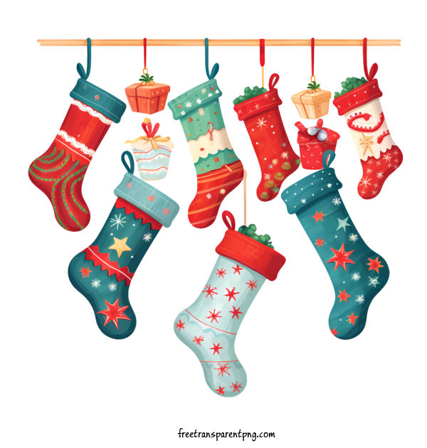 Free Christmas Stocking Christmas Stocking Christmas Socks Holiday Decorations For Christmas Stocking Clipart Transparent Background