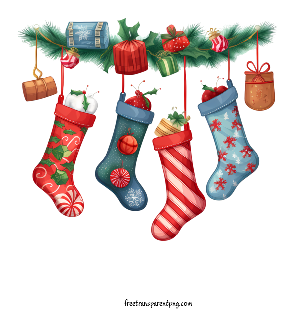 Free Christmas Stocking Christmas Stocking Christmas Stockings Holiday Decor For Christmas Stocking Clipart Transparent Background