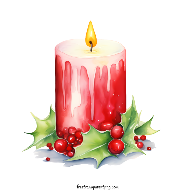 Free Christmas Christmas Candle Cake Candle For Christmas Candle Clipart Transparent Background