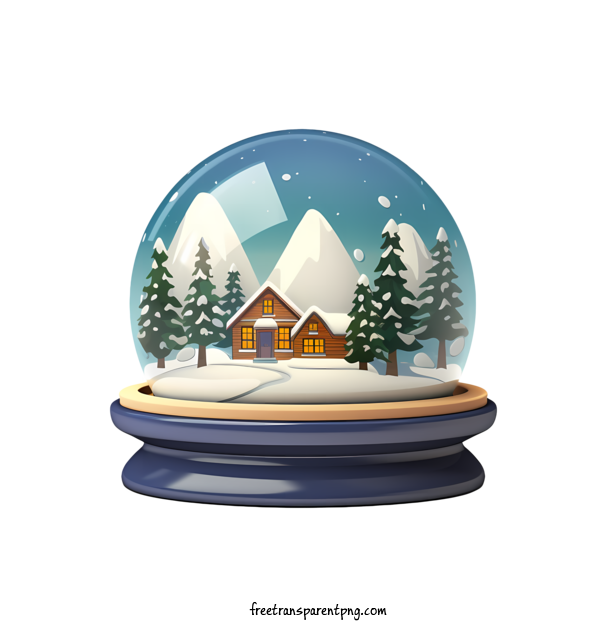 Free Christmas Snowball Christmas Snowball Mountain Cabin For Christmas Snowball Clipart Transparent Background