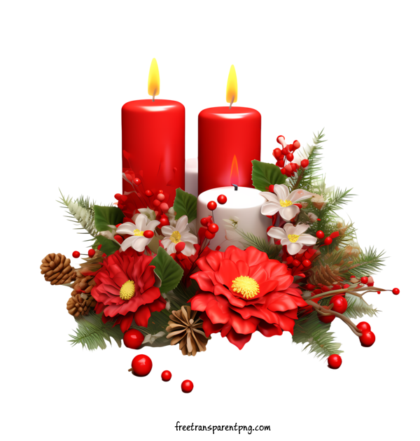Free Christmas Candle Christmas Candle Christmas Wreath For Christmas Candle Clipart Transparent Background