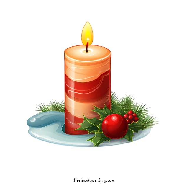 Free Christmas Christmas Candle Candle Flame For Christmas Candle Clipart Transparent Background