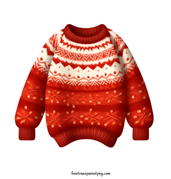 Free Christmas Christmas Sweater Sweater Red For Christmas Sweater Clipart Transparent Background