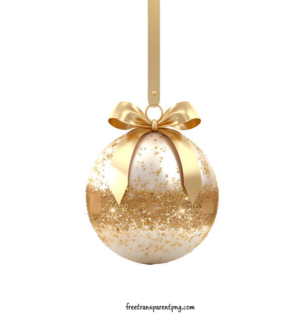 Free Christmas Christmas Ball Christmas Ornament Gold Glitter For Christmas Ball Clipart Transparent Background