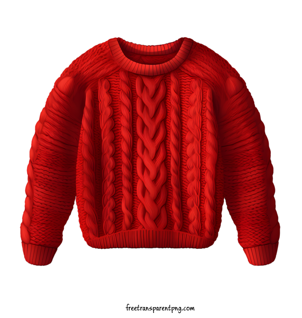 Free Christmas Christmas Sweater Red Sweater Knit For Christmas Sweater Clipart Transparent Background
