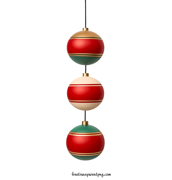 Free Christmas Christmas Ball Red Green For Christmas Ball Clipart Transparent Background