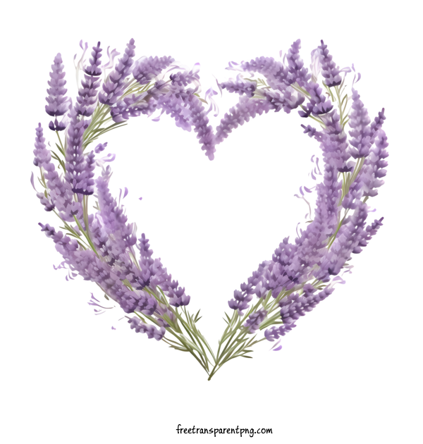 Free Lavender Wreath Lavender Wreath Lavender Heart Shape For Lavender Wreath Clipart Transparent Background