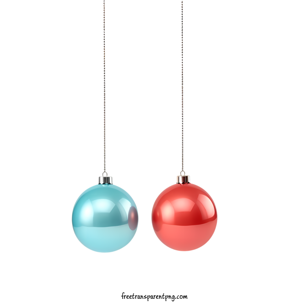 Free Christmas Christmas Ball Red Blue For Christmas Ball Clipart Transparent Background