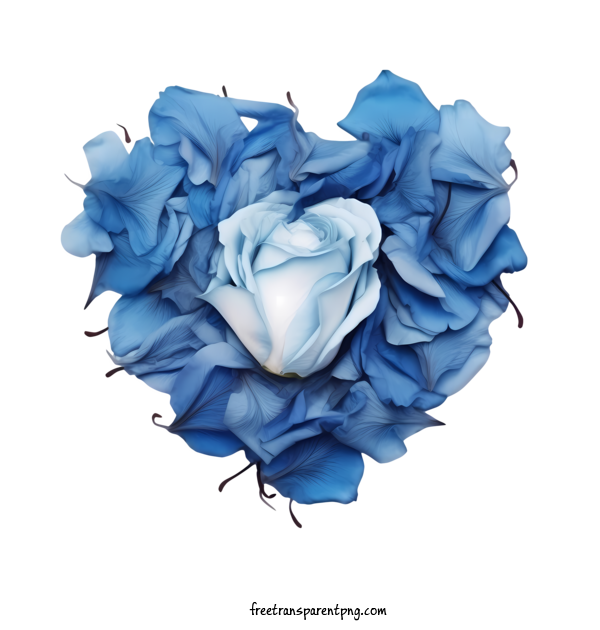 Free Blue Rose Petals Blue Rose Petals Heart Blue For Blue Rose Petals Clipart Transparent Background