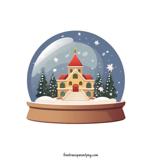 Free Christmas Snowball Christmas Snowball Church Dome For Christmas Snowball Clipart Transparent Background