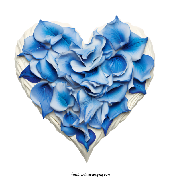 Free Blue Rose Petals Blue Rose Petals Blue Flowers Heart Shape For Blue Rose Petals Clipart Transparent Background