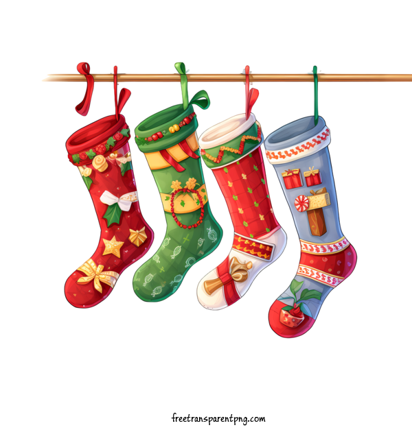 Free Christmas Stocking Christmas Stocking Christmas Socks Holiday Socks For Christmas Stocking Clipart Transparent Background