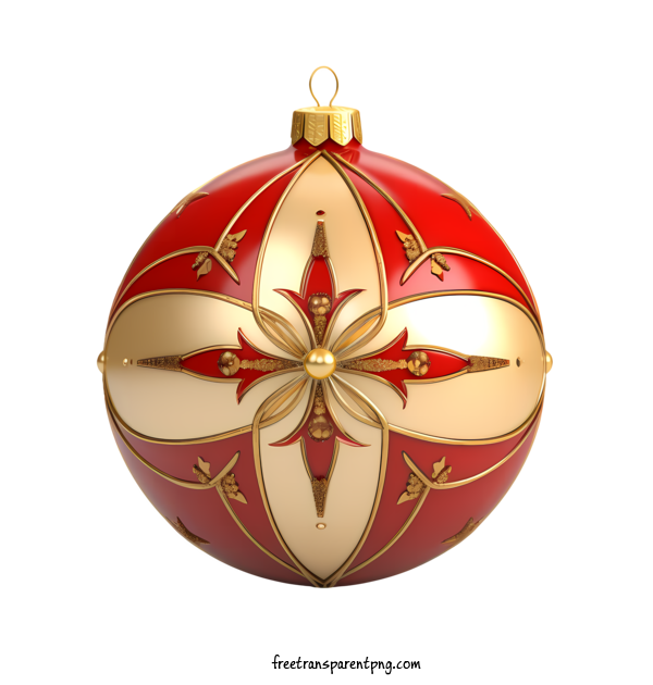 Free Christmas Christmas Ball Red Gold For Christmas Ball Clipart Transparent Background