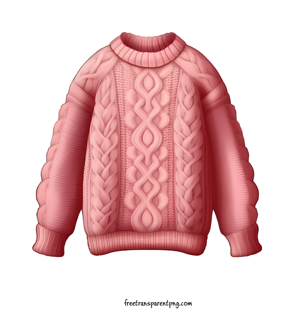Free Christmas Christmas Sweater Pink Sweater Cable Knit For Christmas Sweater Clipart Transparent Background