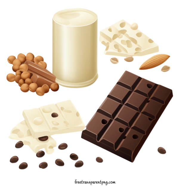 Free Milk Chocolate Milk Chocolate Chocolate Nuts For Milk Chocolate Clipart Transparent Background