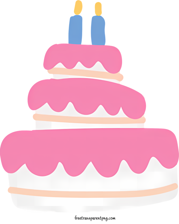 Free Birthday Birthday Birthday Cake Pink For Birthday Clipart Transparent Background