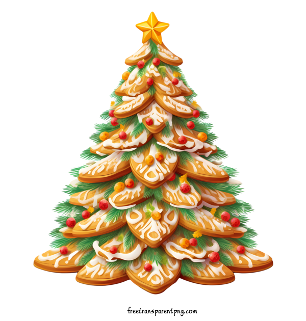 Free Christmas Christmas Cookies Gingerbread Tree For Christmas Cookies Clipart Transparent Background