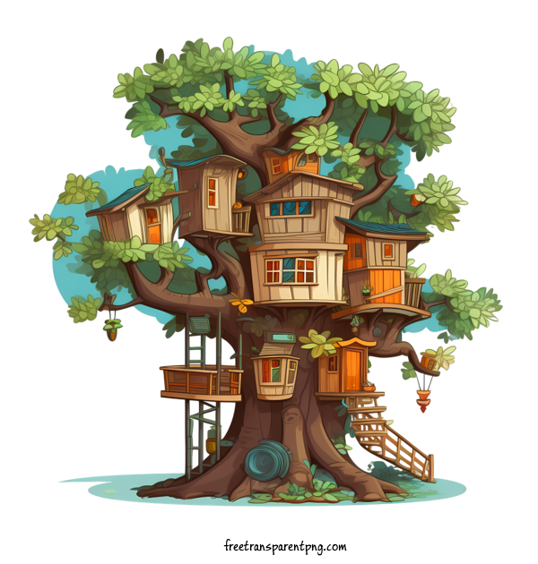 Free Tree House Tree House Tree House Playful For Tree House Clipart Transparent Background