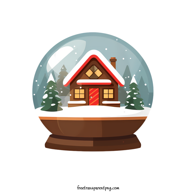 Free Christmas Snowball Christmas Snowball House Snow Globe For Christmas Snowball Clipart Transparent Background