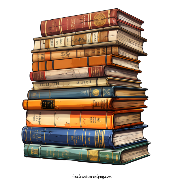 Free Stack Of Books Stack Of Books Book Old Books For Stack Of Books Clipart Transparent Background