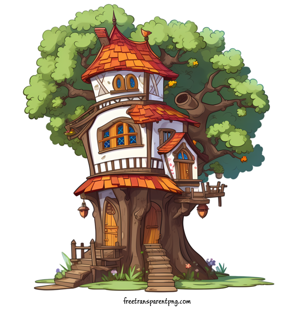 Free Tree House Tree House Castle Tree House For Tree House Clipart Transparent Background
