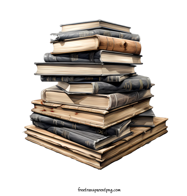 Free Stack Of Books Stack Of Books Book Pile For Stack Of Books Clipart Transparent Background