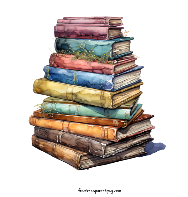 Free Stack Of Books Stack Of Books Books Reading For Stack Of Books Clipart Transparent Background