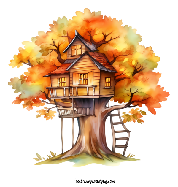 Free Tree House Tree House Treehouse House In A Tree For Tree House Clipart Transparent Background