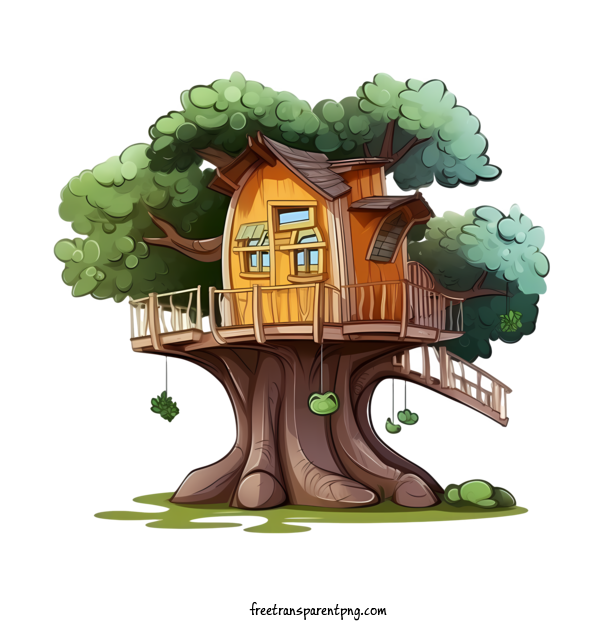 Free Tree House Tree House Tree House Wooden House For Tree House Clipart Transparent Background