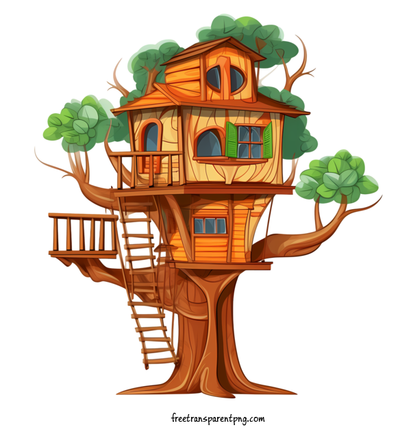 Free Tree House Tree House Tree House Wooden For Tree House Clipart Transparent Background