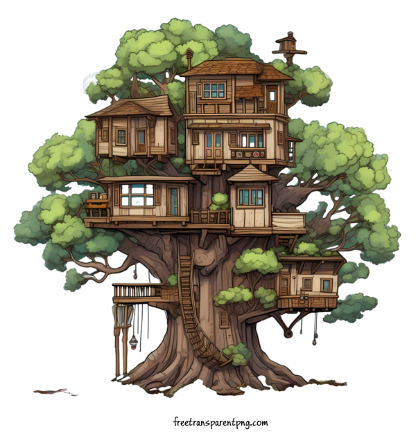 Free Tree House Tree House Tree House Tree House Design For Tree House Clipart Transparent Background