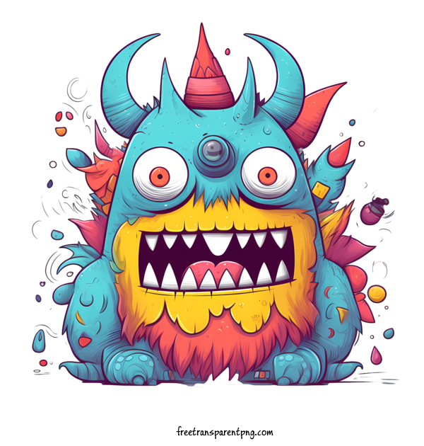 Free Monster Monster Colorful Playful For Monster Clipart Transparent Background